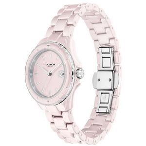 Coach New In Box Signature Plush Pink Water Resistant Watch 32mm